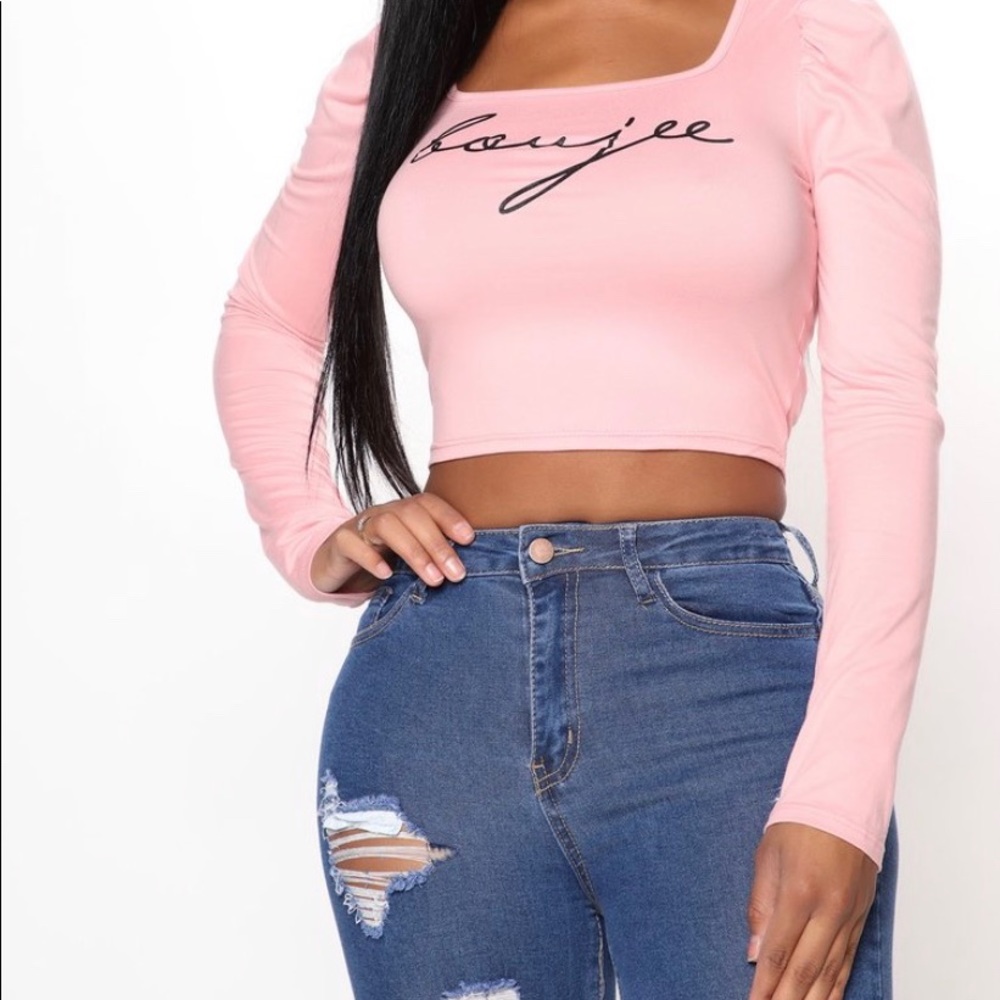Boujee Chic Square Neck Top - Pink